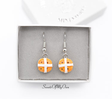 Hot Cross Buns - Dangle Earrings